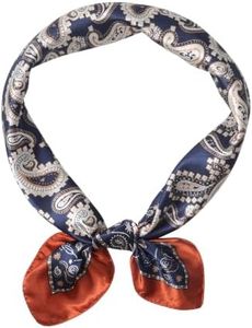 Lourny Bandanas for Men 35" Silk Scarf – Mens Accessories Satin Neck Scarf