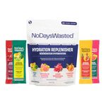 No Days Wasted Hydration Replenisher Electrolyte Replacement Stick Packets| Essential Rapid Hydration & Vitamins | Sodium, Potassium, Magnesium, Vitamins B, C, D, Zinc | 4 Flavour Variety Pack