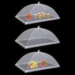 Mesh Food Covers for Outside,3 Extra Large 40"X24" Jumbo Pop-Up Mesh Food Tent Food Cover for Outside BBQ Camping Party Picnic Accessories Keep Out Fly Bug Mosquito