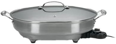 CUISINART CSK-150 1500-Watt Nonstick Oval Electric Skillet, Brushed Stainless