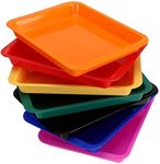 WUWEOT 7 Pack Plastic Activity Tray, 13.5"X10" Multiuse Art and Crafts Organizer Tray Serving Tray for Sensory Toys, Orbeez Water Beads, Painting, DIY Projects, Fun Home Activities