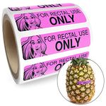 Rectal Use Only Stickers - Funny Gag Gifts for Adults - Pranks for Adults (200/Roll 1.5" x .375") Make Your Friends Laugh - Stupid Funny Prank Stuff and Practical Jokes (Pink)