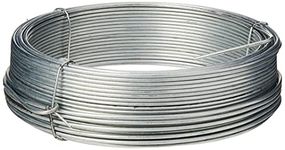 Merriway BH00326 Galvanised Coated Garden Wire, (97.5ft) 14 Gauge 1/16 inch Thickness , Grey, 1.6 mm x 30 m