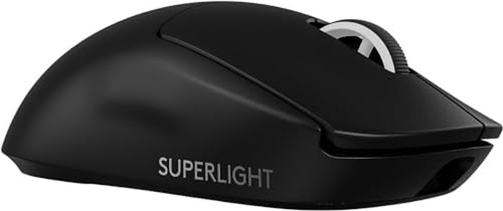 Logitech G PRO X Superlight 2 Lightspeed Wireless Gaming Mouse, Lightweight, 4K Polling, LIGHTFORCE Hybrid Switches, Hero 2 Sensor, 32,000 DPI, 5 Programmable Buttons, USB-C Charging, PC, Mac - Black