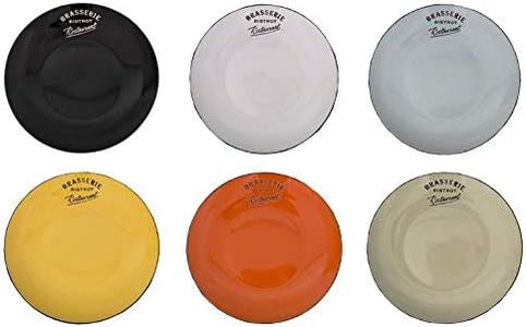 Assiettes à dessert colorées (par 6)