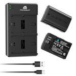 Homesuit LP-E6 LP-E6N Rechargeable Battery 2200mAh and Dual LED USB Charger Set Compatible with Canon 5D Mark II/III/IV, 5Ds, 5Ds R, 6D, 6D Mark II, 7D, 7D Mark II, 70D, 80D, 90D, XC10, XC15 Cameras