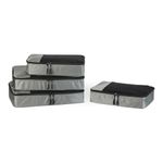 Amazon Essentials 4-Piece Packing Cubes Travel Accessories Set, Luggage Organiser with Double Zip, Mesh Top, 100% Polyester, 2 Large and 2 Medium, Grey (Previously Amazon Basics)