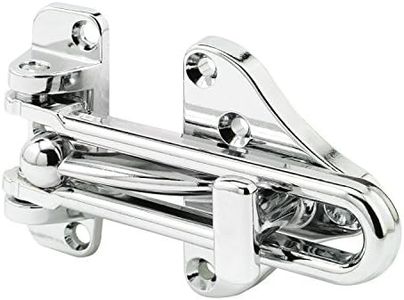 Prime-Line U 11318 Swing Bar Door Guard with High Security Auxiliary Lock, Chrome Finish (Single Pack)