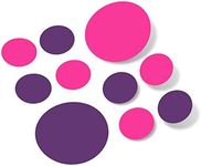 Hot Pink/Purple Vinyl Wall Stickers - 2 & 4 inch Circles (150 Decals)