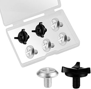 AIEX 7pcs Motorcycle Helmet Screws, Motorcycle Helmet Visor Screws Helmet Visor Clips Motorcycle Helmet Accessories (Black, Silver)