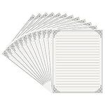 Belle Vous 48 Pack A4 Vintage Stationery Writing Paper - 28 x 21.5 cm / 11 x 8.5 inches - Letter Size Lined Sheets - Cream Paper Set for Letter Writing, Crafts, Invitations, Poems, and More