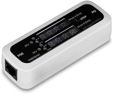 TRENDnet Inline PoE Tester, TC-NTP1, Tests 4PPoE, PoE+, PoE & Passive PoE Technology, Wattage, Voltage, Amperage, Polarity, LED Display, Battery-Free, Troubleshoot PoE Issues, IEEE 802.3af/at/bt