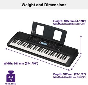 Yamaha PSR-E383 Portable Keyboard – 61-Key Digital Piano