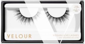 Velour Vegan Luxe Eyelashes, Luxurious Natural False Lashes, Lightweight, Reusable, Handmade Fake Lash Extensions, Wear up to 25 Times, 100% Vegan Mink, Soft and Comfortable, All Eye Shapes