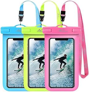 MoKo Waterproof Phone Pouch [3 Pack], Underwater Phone Case Dry Bag with Lanyard Compatible with iPhone 13/13 Pro Max/iPhone 12/12 Pro Max/11 Pro Max, X/Xr/Xs Max,8/SE 3, Samsung S21/S10/S9, Note 10