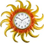 HOBYLUBY 24'' Sun Outdoor Clock wit