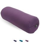 Everyday Yoga Bolster Rectangular Meditation Pillow, Super Soft & Lightweight with Carry Handle - Firm Support for Restorative Yoga, Multi-Color - Plum