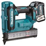 Makita FN001GD201 40V Max Li-ion XGT Brushless 18 Ga Brad Nailer Complete with 2 x 2.5 Ah Batteries, Fast Charger and Interchangeable Adapter Set Supplied in Makpac Case