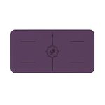 Liforme Yoga Pad - Patented Alignment System, Warrior-like Grip, Non-slip, Eco-friendly and biodegradable, 4.2mm thick pad for knee, elbow and hand support during Yoga (Purple)