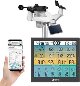 Logia 7-in-1 Wireless Weather Station with 6-Day Forecast, Wi-Fi, Solar Cell & Large 10" Color Display | Measures Wind Speed/Direction, Rainfall, UV Index, Light Intensity, Temperature & Humidity