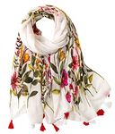 FAIRYGATE Flower Scarf Lightweight Ladies Floral Print Scarfs for Women Paisley Fashion for Spring Summer Scarves Shawl Wrap Neckerchief Girl Gifts 17226