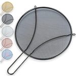 Evanda 30 CM Black Splatter Screen for Cooking, Stainless Steel Fine Mesh for Frying Pan, Grease Guard for Pan to Stop Hot Oil Splatter, Protect The Skin from Burns, Safe Cooking Lid