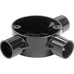 PVC Conduit Box 20mm 3 Way Black