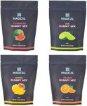 Magical butter machine Gummy Mix 4 Pack Easy-to-Use, Flavorful & Customizable Gummy-Making Solution - Comes w/ 4 Delicious Flavors - Watermelon, Lime, Mango, Orange