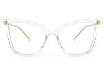 FEISEDY Oversized Cat Eye Glasses Frame Blue Light Blocking Eyewear for Women B2589