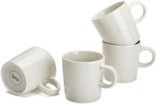 Sweese 3.5oz Porcelain Espresso Cups Set of 4, Mini Coffee Mugs Demitasse Cups - Dove Grey