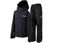 Acme Projects Rain Suit (Jacket + Pants), 100% Waterproof, Breathable, 10000mm/3000gm, YKK Zipper (as1, alpha, x_l, regular, regular, Black)