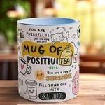 DAYS Positivi-Tea Motivational Mug - a Mug of Positivity Motivational Mug Self Care Manifest Affirmation Mindset Mental Health Mindset Law of Attraction Motivational Mug Self Care Manifest