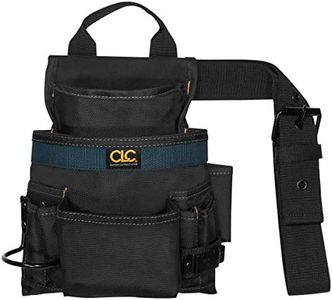Custom Leathercraft 2823 Ballistic Nail and Tool Bag, 10-Pocket