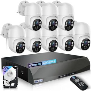 【2-Way Audio & 90-Day Storage】 4K Wired Security Camera System,Home NVR Video Surveillance Systems,Outdoor POE Security Cameras, IP Camera System