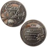 Lucky Coin Good Luck Sentimental Good Luck Coins Engraved Message Keepsake Gift Set Charm