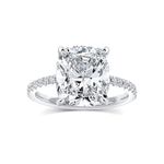 RODIFFY 4CT Cushion Cut Promise Ring for Women,White/Yellow Stone Ring,925 Sterling Silver 18K Yellow/White/Rose Gold Plated Engagement Ring, 9, Metal, Cubic Zirconia