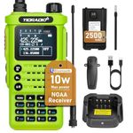 TIDRADIO TD-H8 10W Ham Radio, Walkie Talkies Bluetooth Programming,Dual Band VHF/UHF 2 way radio,Amateur Radio NOAA Flashlight for Survival Equipment&Camping Accessories-Green, 1 Pack