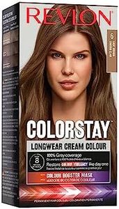 Revlon ColorStay - Coloration Permanente - Coloration Cheveux Longue Tenue - Couvre 100% des cheveux blancs - Jusqu’à 8 semaines - Huile de Macadamia et de Beurre de Murumuru - N6 Châtain Clair
