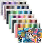 LBW 180 Colored Pencils Coloring Pencils for Adult Coloring Books Soft Core Drawing Pencils Art Craft Supplies for Adults Beginners Artists