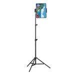 Dyazo Tripod Tablet Stand Holder | 360° Rotating Stand | Fits Upto 4.7 – 12.9 Inch | Multi Angle & Height Adjustable Holder | Compatible with iPads, Samsung Galaxy Tabs and All Android Tablets (Black)