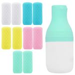 FOROUME 10 Pack Travel Essentials Silicone Bottle Covers, Cruise Ship Essentials, Travel Accessories Luggage for Women Men, Elastic Sleeves for Leak Proofing, Fit Most Travel Size Bottles Toiletries