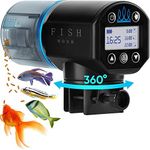 FISHNOSH Automatic Fish Feeder for Aquarium - New Generation 2023, Auto Food Dispenser with Timer for Small Tank, Big Aquariums & Pond - Battery-Operated Feeders for Goldfish, Koi, & More on Weekend