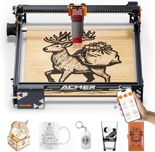 Laser Engraver Machine, P1 S Pro 10W(10000mW) Cutting Machine 380x370mm Large Area, WiFi Control, Engraves Wood Acrylic Leather Glass Metal for DIY, Crafts & for Small Business