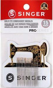 SINGER 04325 ProSeries Quilter's Embroidery Needles with Magnet, 15-Count