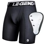 Legendfit Men Baseball Football Compression Shorts w/Cup Straps Protective Athletic Sliding Underwear Lacrosse Cricket