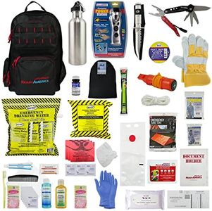 Ready America 72 Hour Elite Emergency Kit, 1-Person, 3-Day Backpack, Includes First Aid Kit, Survival Blanket, Emergency Food, Portable Disaster Preparedness Go-Bag for Earthquake, Fire, Flood