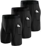 Niksa Compression Shorts Men 2/3 Pack, Compression Underwear for Men Athletic Shorts, Running Workout Fitness Shorts