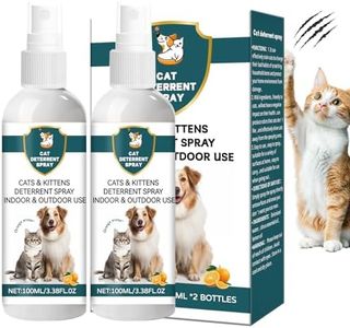 Cat Deterrent Spray - Safe Non-Toxic Anti-Scratch Repellent for Dogs and Kittens, Protects Furniture, Carpets, Curtains, Plants,Indoor and Outdoor Use,Natural Citrus Scent (2 * 100ML)