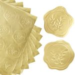 240 pcs Envelope Seal Stickers Gold Flower Branches Seal Stamp Stickers Self-Adhesive Envelope Sticker for Wedding Invitations Envelope DIY Decorations Party Favors