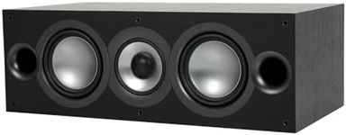 ELAC Uni-Fi 2.0 UC52 Center Speaker, Black (Each) - 1” Soft Dome Tweeter, 4” Aluminum Midrange & Two 5.25” Aluminum Woofers - 3-Way Bass Reflex - Up to 25,000 Hz Response